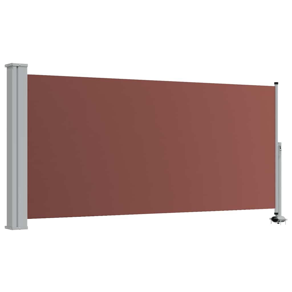 vidaXL Patio Retractable Side Awning 120x300 cm Brown 2