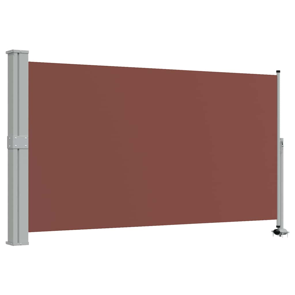 vidaXL Side Awning | Brown | Polyester | 140x300 cm | Retractable | Awnings 2