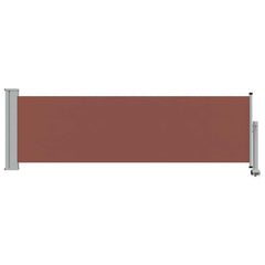 vidaXL Side Awning | Brown and grey 3