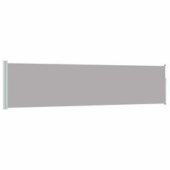 Patio Retractable Side Awning 117x514 cm Drop 500 cm Width 117 cm Grey