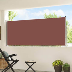 vidaXL Patio Retractable Side Awning 117x514 cm Brown 3