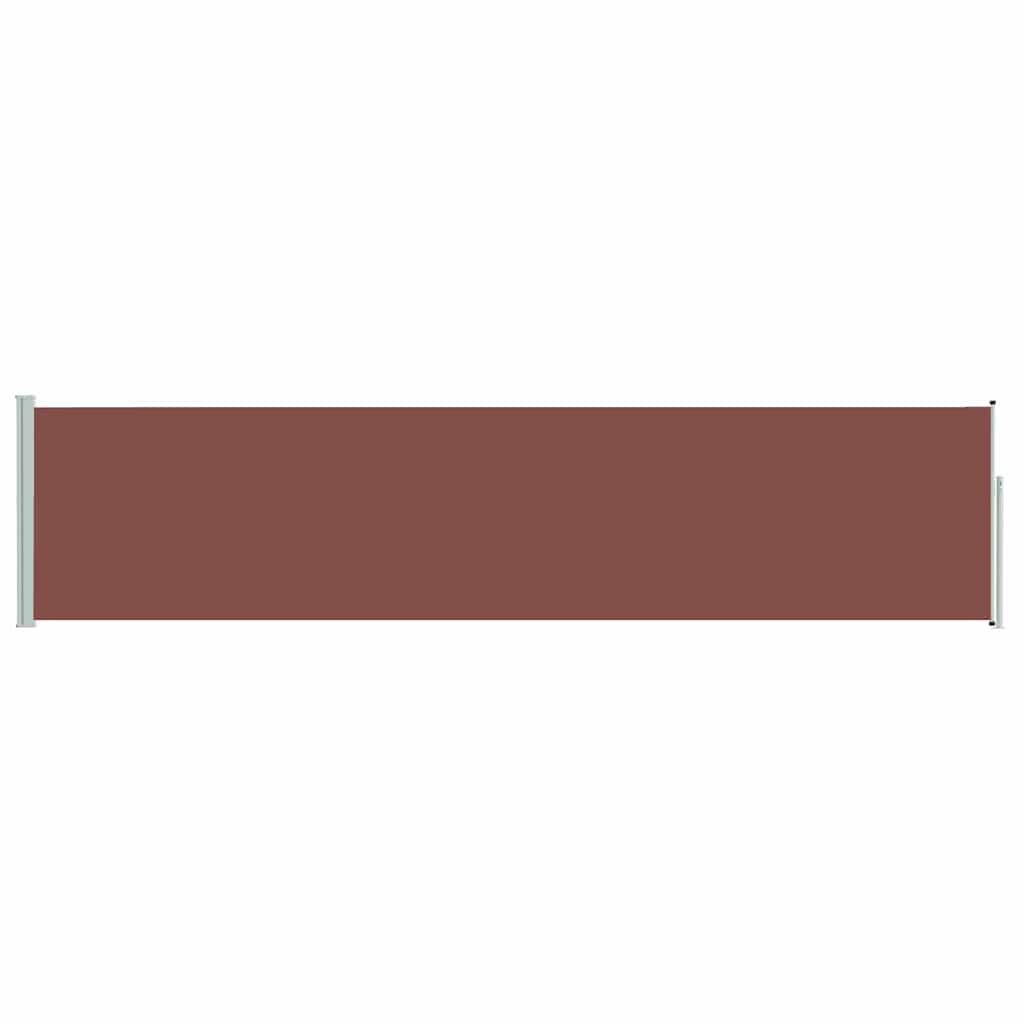vidaXL Patio Retractable Side Awning 117x514 cm Brown 4