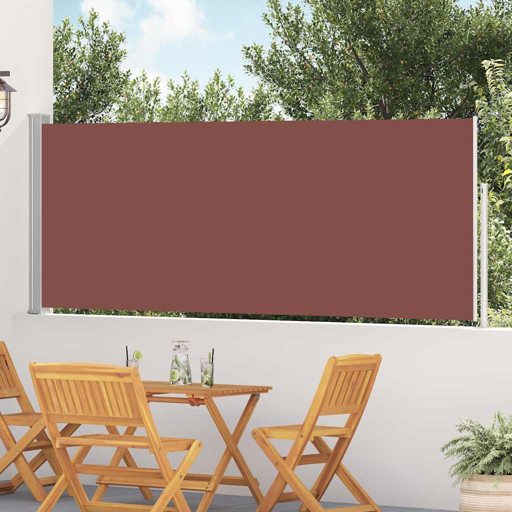 vidaXL Patio Retractable Side Awning 117x514 cm Brown 1