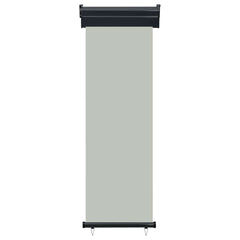 vidaXL Balcony Side Awning | Grey | Steel | 65x250 cm | Retractable | Awning 2