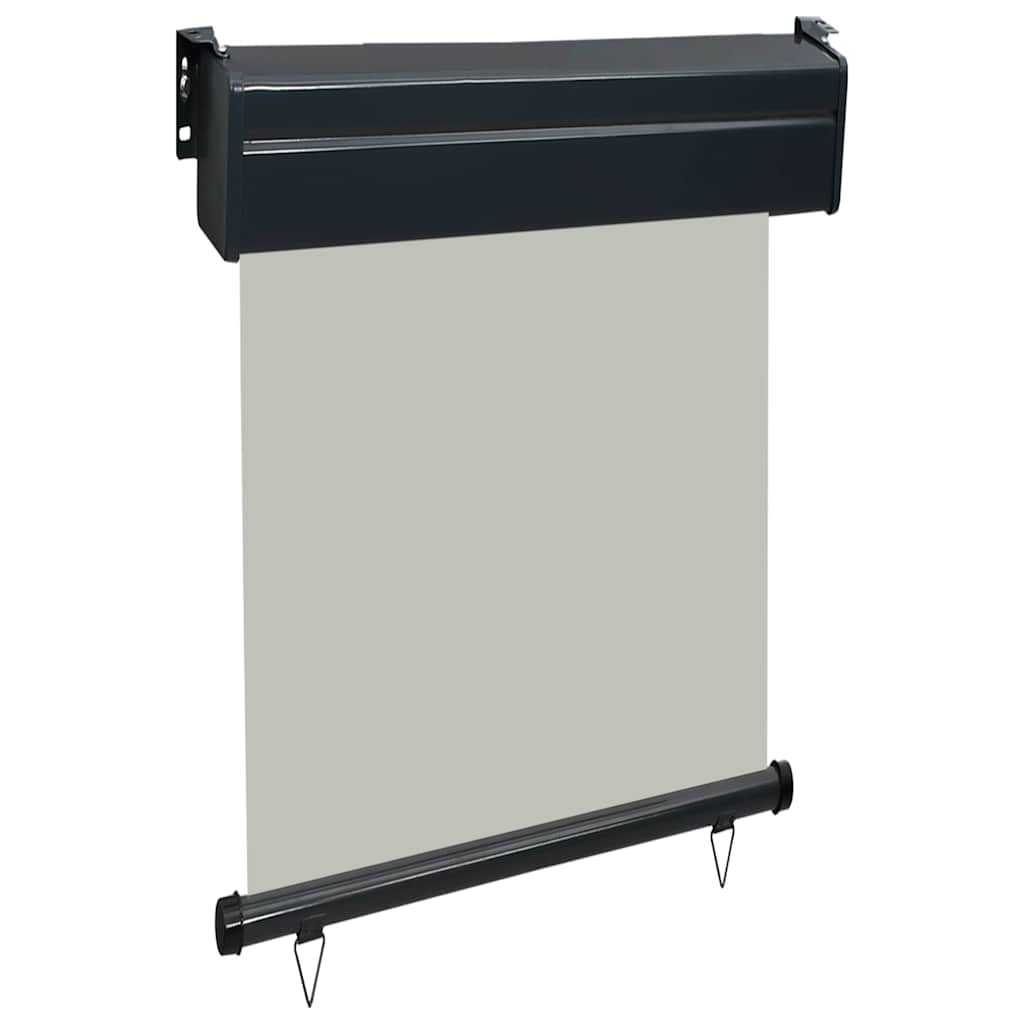 vidaXL Balcony Side Awning | Grey | Steel | 65x250 cm | Retractable | Awning 3