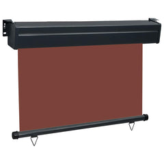 vidaXL Balcony Side Awning | Brown | Polyester | 105x250 cm | Retractable 3