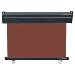 vidaXL Balcony Side Awning | Brown | Polyester | 105x250 cm | Retractable 4
