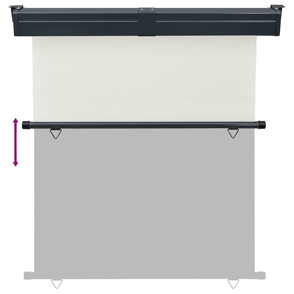 vidaXL Balcony Side Awning 165x250 cm Cream 5