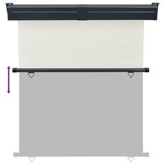 vidaXL Balcony Side Awning 165x250 cm Cream 5