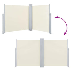 vidaXL Retractable Side Awning Cream 100x600 cm 5