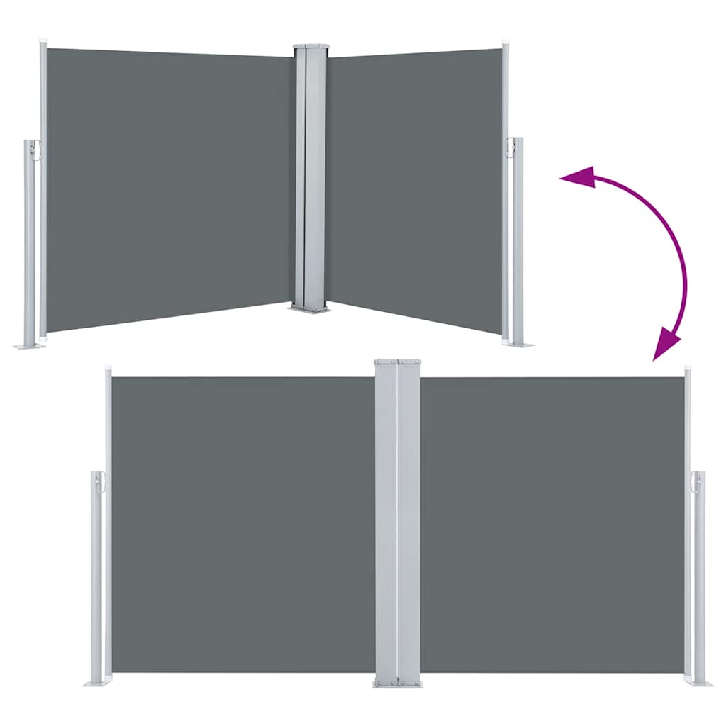 vidaXL Retractable Side Awning Anthracite 100x600 cm 5