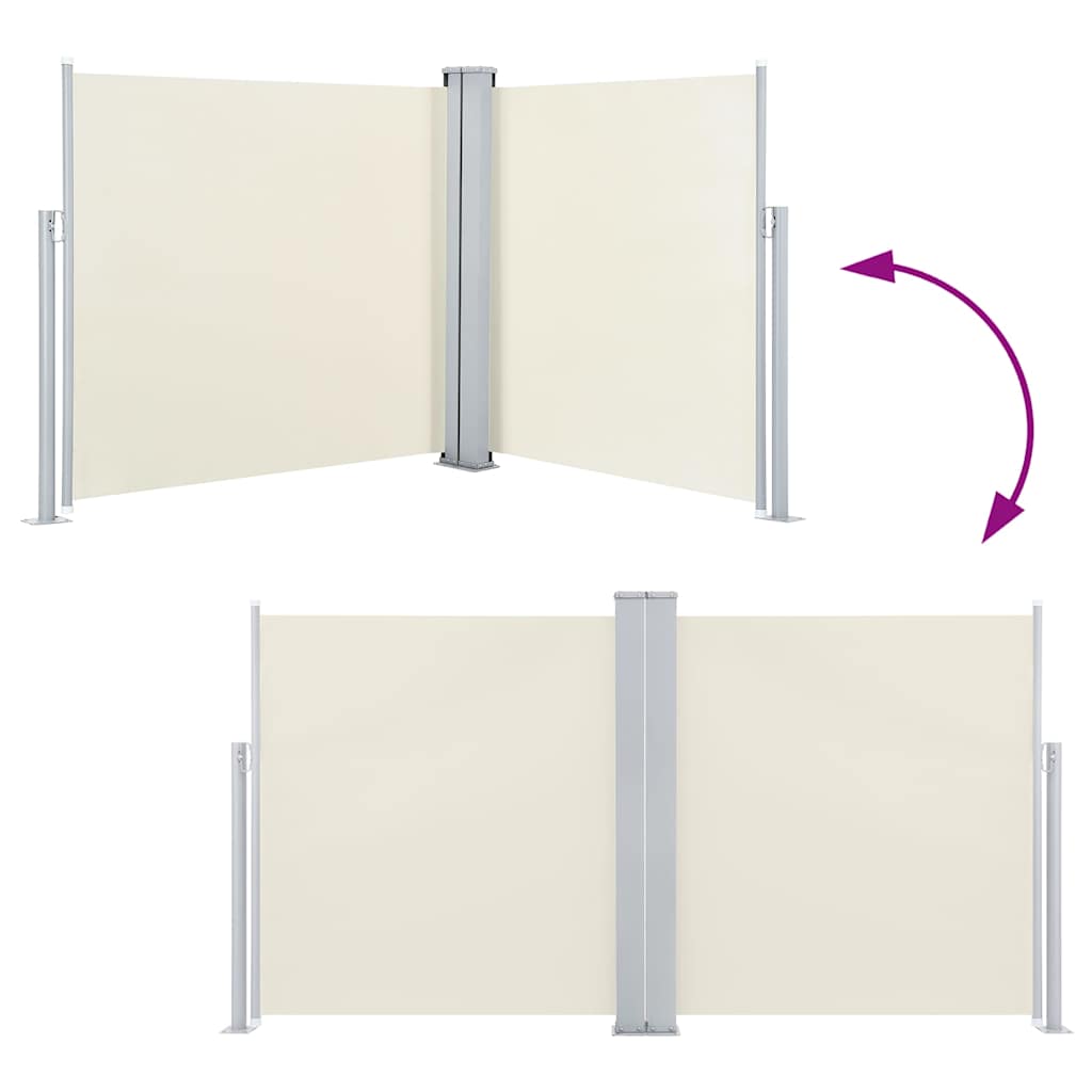 vidaXL Side Awning | Cream | Polyester with PU coating | 120 x 600 cm 5