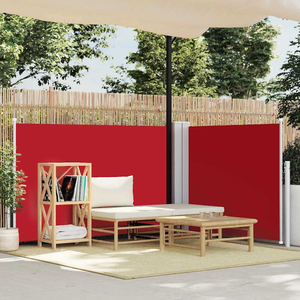 vidaXL Side Awning | Red | Polyester with PU coating | 120 x 600 cm 1