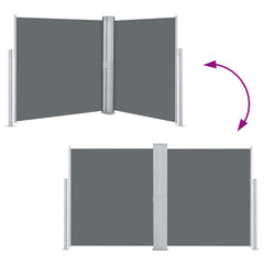 vidaXL Retractable Side Awning Anthracite 140x600 cm 5