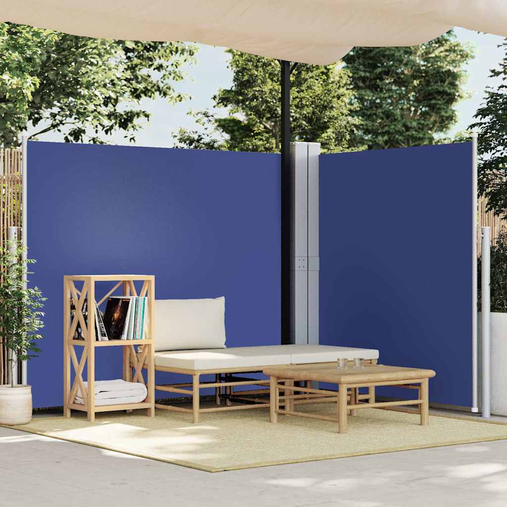 vidaXL Side Awning | Blue | Polyester fabric with PU coating | 160x600 cm 1
