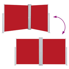 vidaXL Retractable Side Awning 170x600 cm Red 5