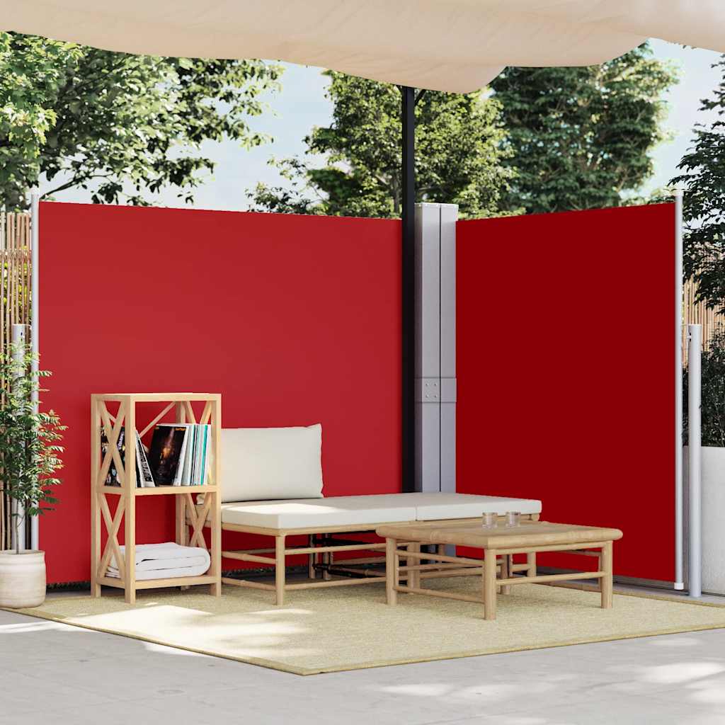 vidaXL Retractable Side Awning 170x600 cm Red 1