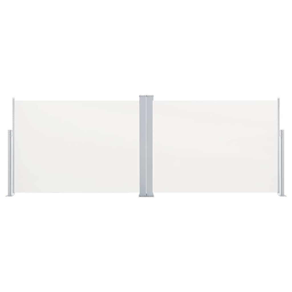 vidaXL Side Awning | Cream | Polyester | 100x1000 cm | Retractable 4