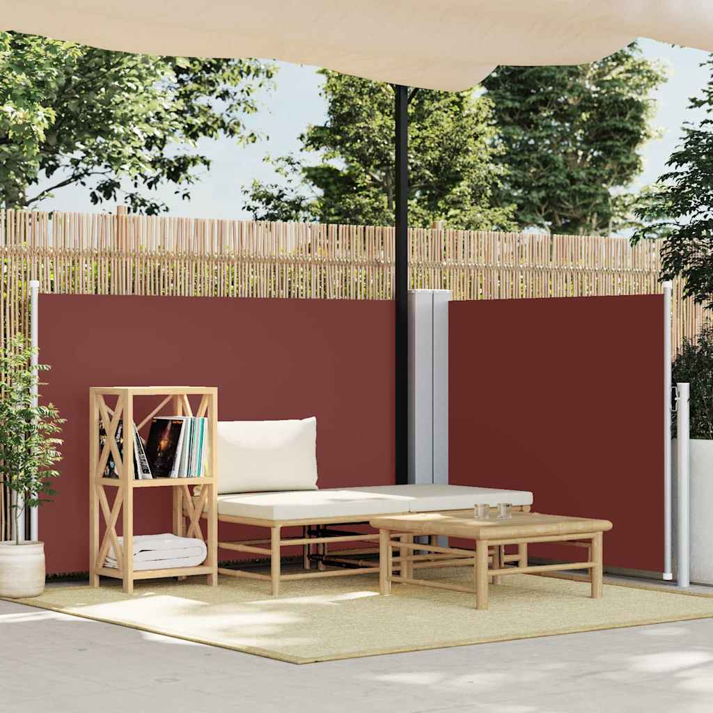 vidaXL Side Awning | Brown | Polyester with PU coating | 120x1000 cm 1