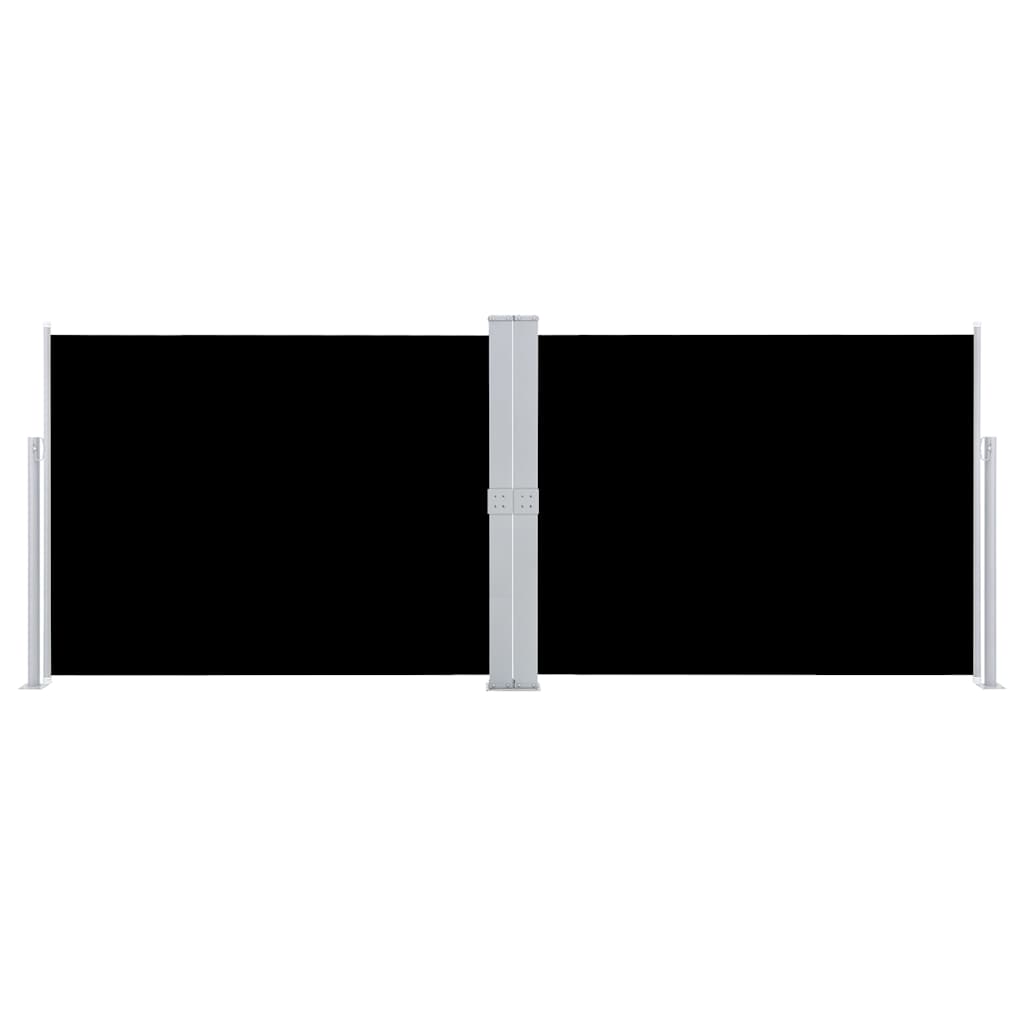 vidaXL Retractable Side Awning Black 140x1000 cm 3