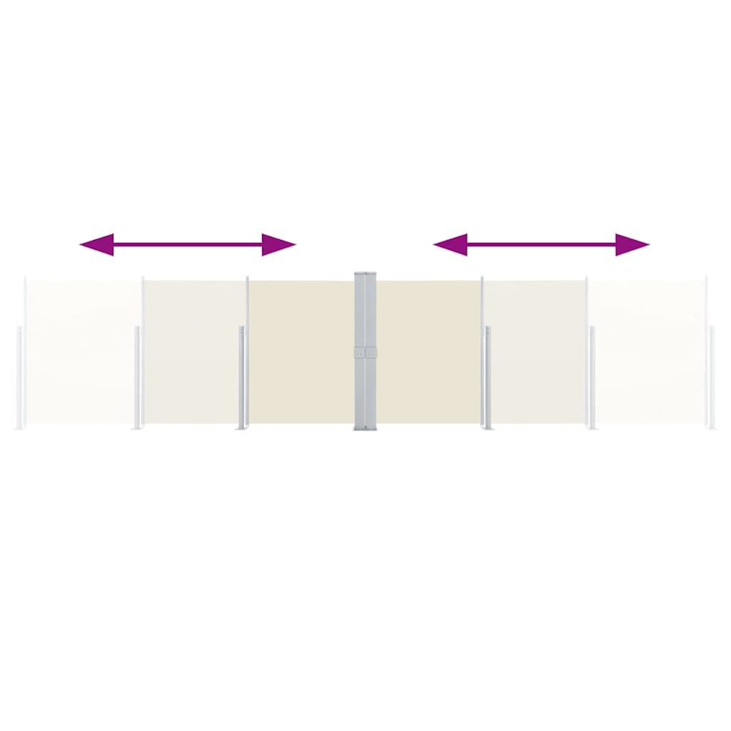 vidaXL Side Awning | Cream | Polyester with PU coating | 140 x 1000 cm 6