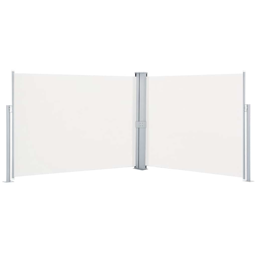 vidaXL Retractable Side Awning Cream 170x1000 cm 2