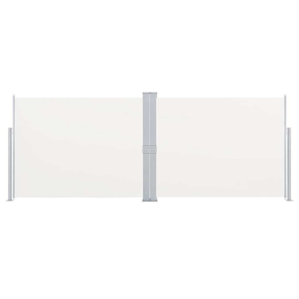 vidaXL Retractable Side Awning Cream 170x1000 cm 4