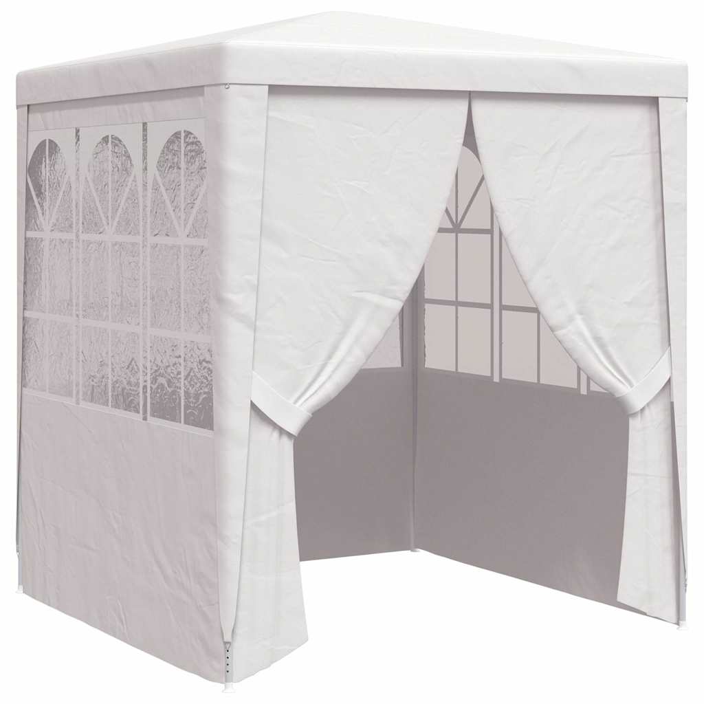 vidaXL Professional Party Tent with Side Walls 2.5x2.5 m White 90 g/m² 2