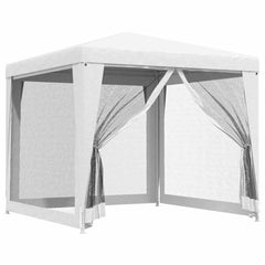 vidaXL Party Tent with 4 Mesh Sidewalls 2.5x2.5 m White 2
