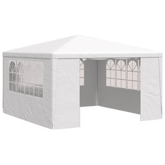 vidaXL Party Tent | White | Polyethylene | 4x4 metres | UV-resistant materials 2