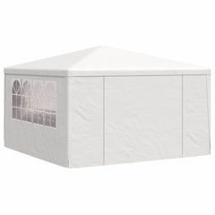 vidaXL Party Tent | White | Polyethylene | 4x4 metres | UV-resistant materials 3