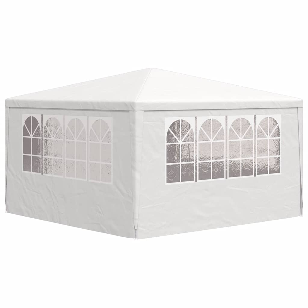 vidaXL Party Tent | White | Polyethylene | 4x4 metres | UV-resistant materials 6