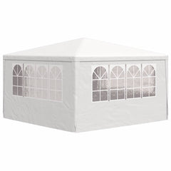 vidaXL Party Tent | White | Polyethylene | 4x4 metres | UV-resistant materials 6