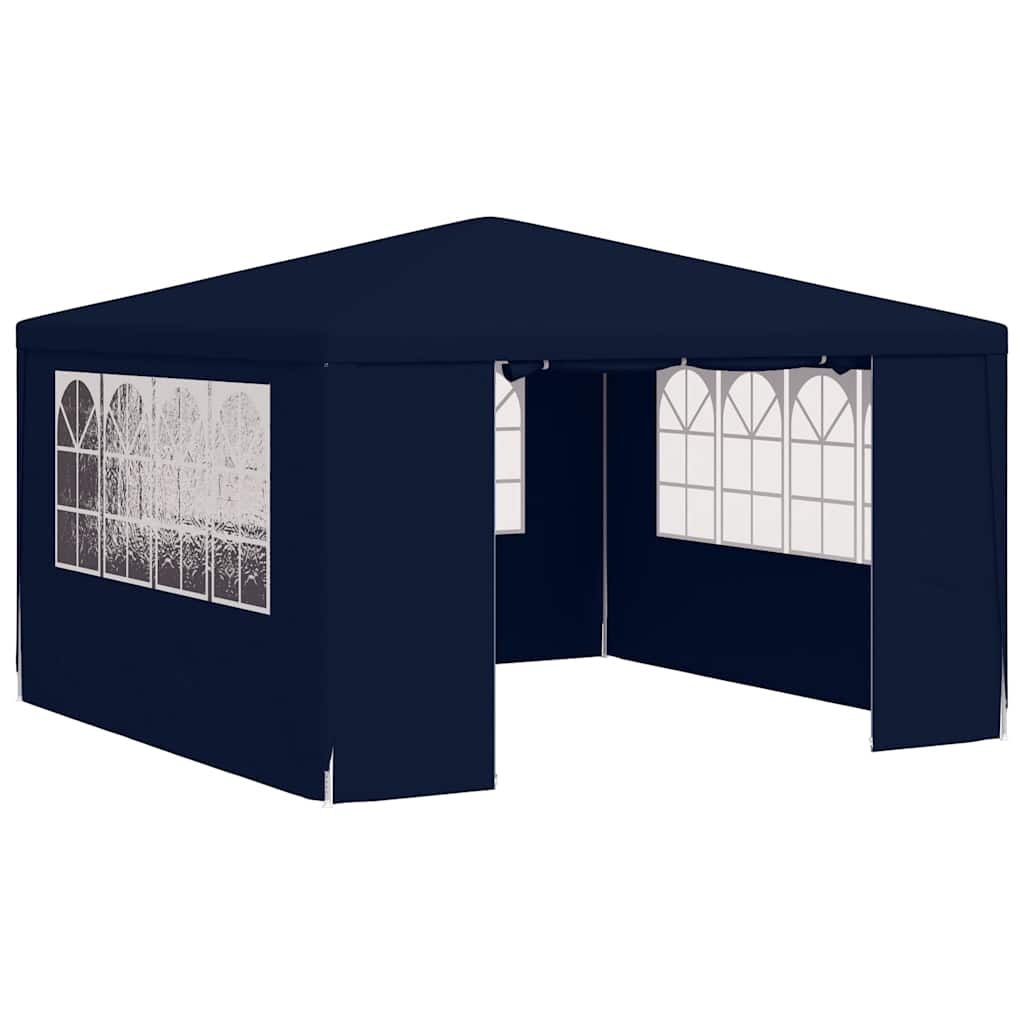 vidaXL Professional Party Tent with Side Walls 4x4 m Blue 90 g/m? 2