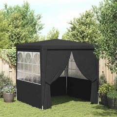 vidaXL Professional Party Tent with Side Walls 2x2 m Anthracite 90 g/m? 2