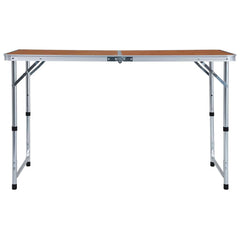 vidaXL Foldable Camping Table Aluminium 120x60 cm 3