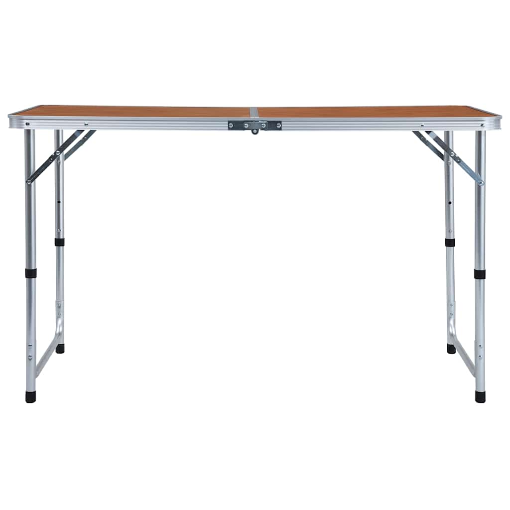 vidaXL Foldable Camping Table Aluminium 120x60 cm 3