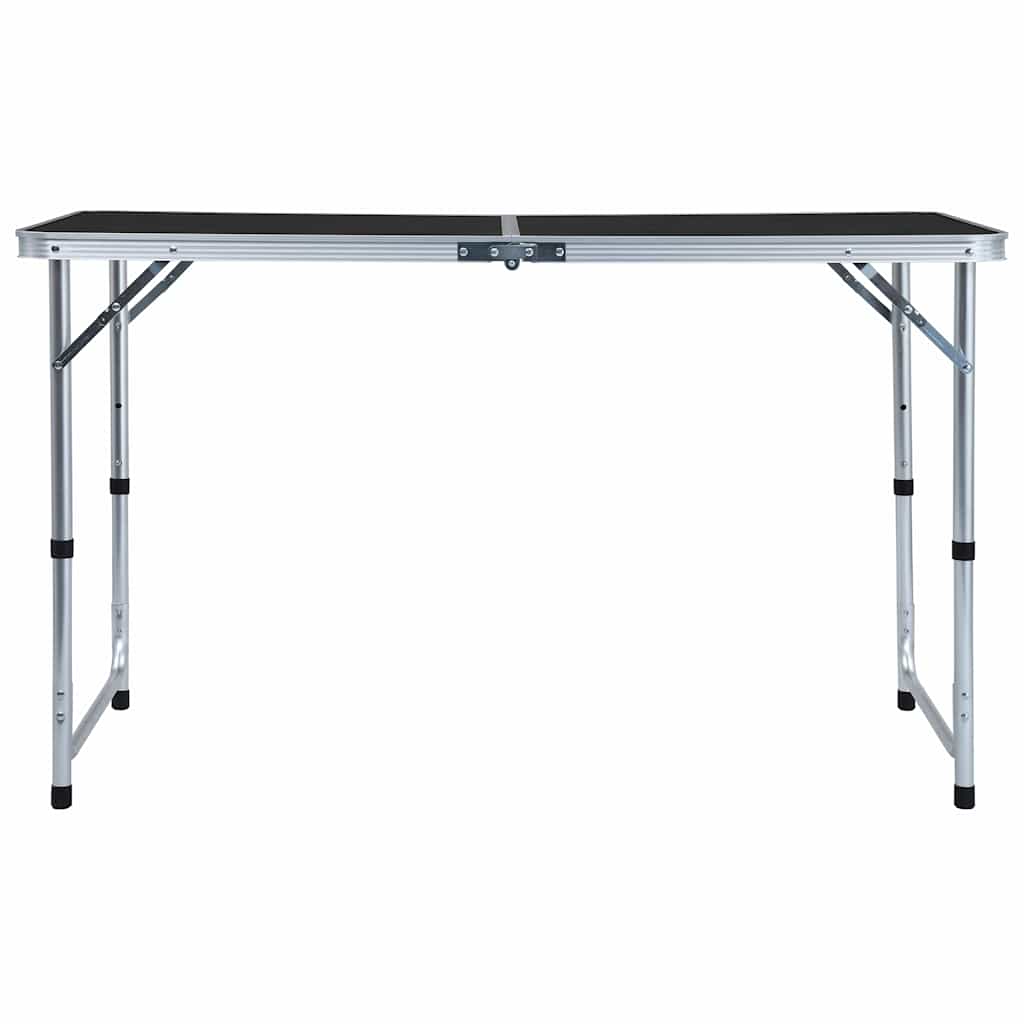 vidaXL Foldable Camping Table Grey Aluminium 120x60 cm 3