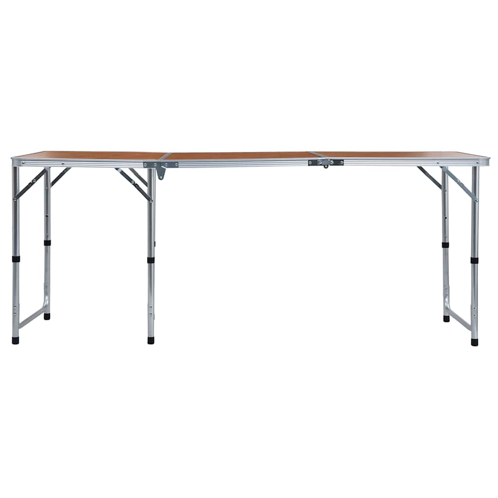 vidaXL Foldable Camping Table Aluminium 180x60 cm 3