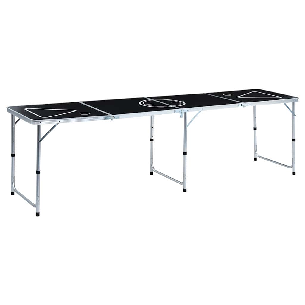 48188 vidaXL Folding Beer Pong Table 240 cm Black 1