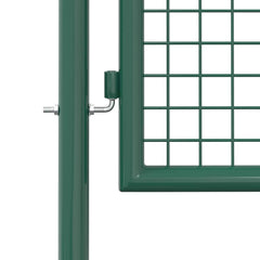 Fence Gate Steel Green 100 x 125 cm