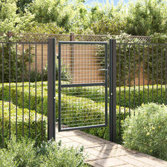 Mesh Garden Gate Galvanised Steel Grey 100 x 125 cm