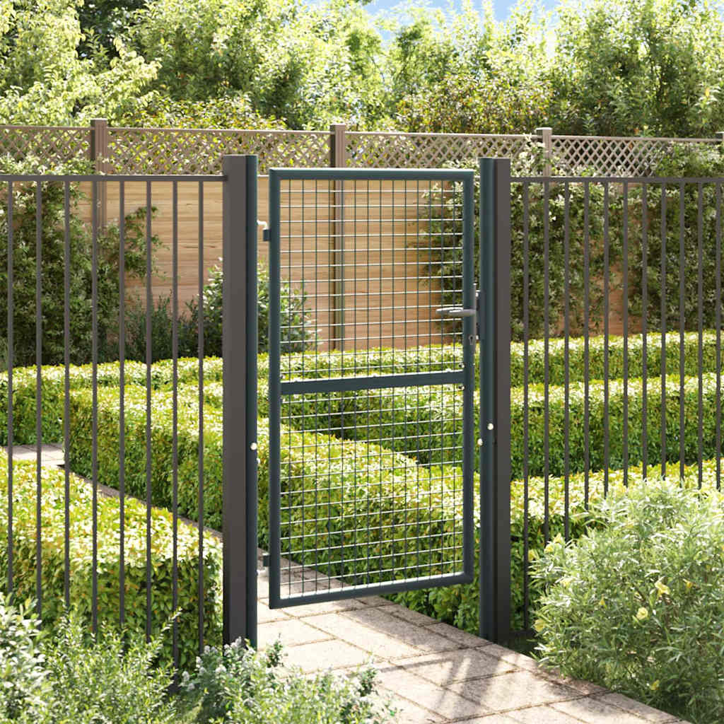 Mesh Garden Gate Galvanised Steel Grey 100 x 150 cm