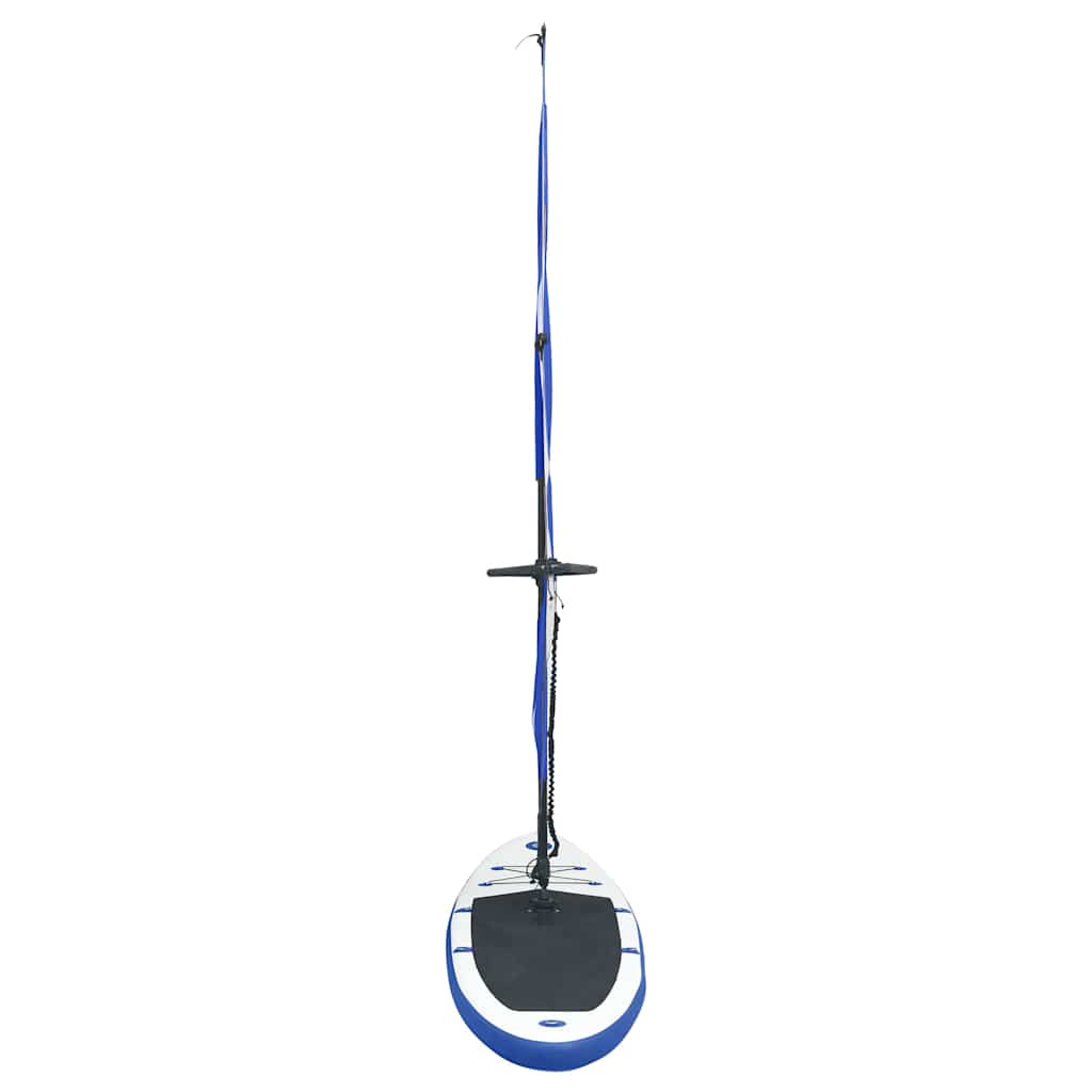 Inflatable Stand Up Paddleboard with Sail Set and White Blue