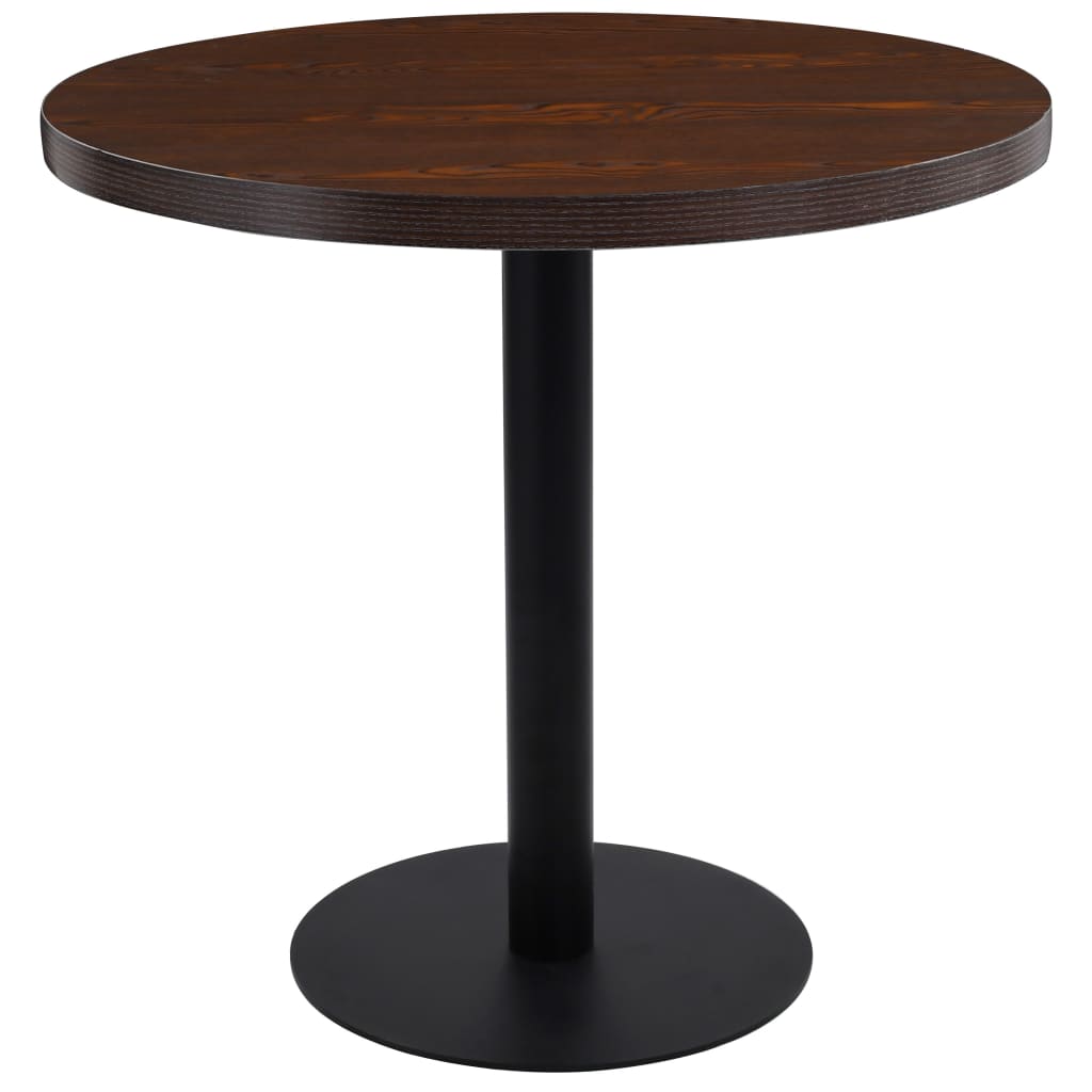 vidaXL Bistro Table Dark Brown 80 cm MDF 1
