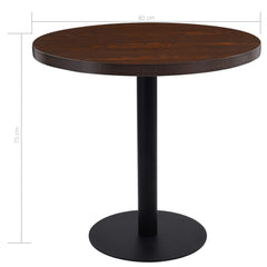vidaXL Bistro Table Dark Brown 80 cm MDF 5