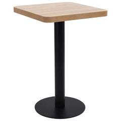 Bistro Table Light Brown 50x50 cm MDF Light brown and black 50 cm 50 cm