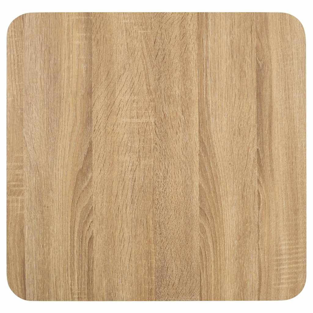 Bistro Table Light Brown 50x50 cm MDF Light brown and black 50 cm 50 cm