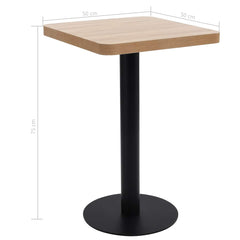 vidaXL Bistro Table Light Brown 50x50 cm MDF 6