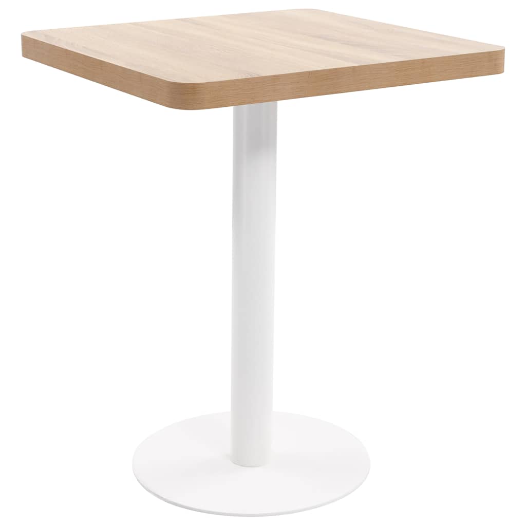 vidaXL Bistro Table Light Brown 60X60 cm MDF 1
